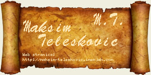Maksim Telesković vizit kartica